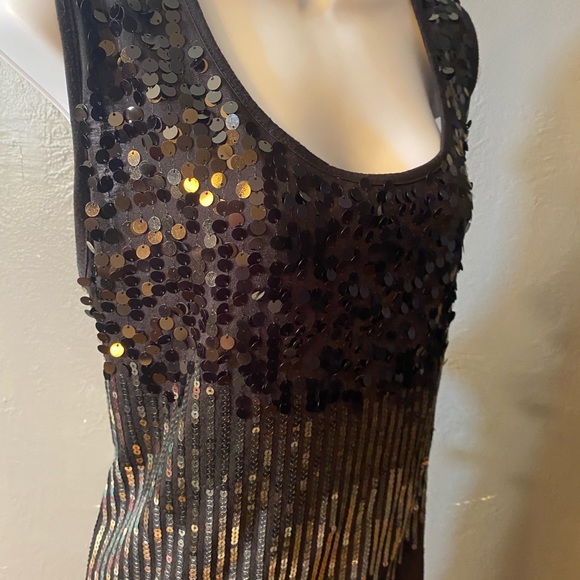 GEORGE black and silver sequin sleeveless top - Picture 10 of 16